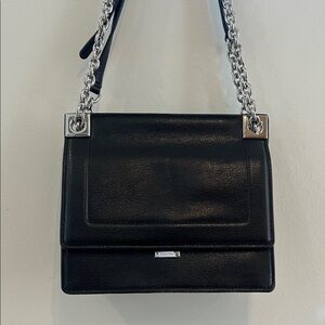 Calvin Klein Black Shoulder Bag with Silver Chain